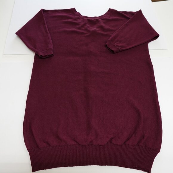 Charming Charlie | Pullover Cardigan/Sweater Women's Size Medium Wine Color - Picture 4 of 13